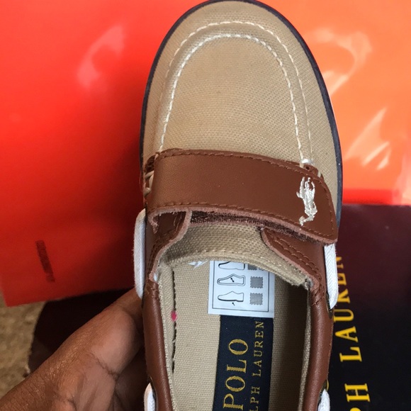 Polo khaki Boat shoe w leather trim - Picture 3 of 3